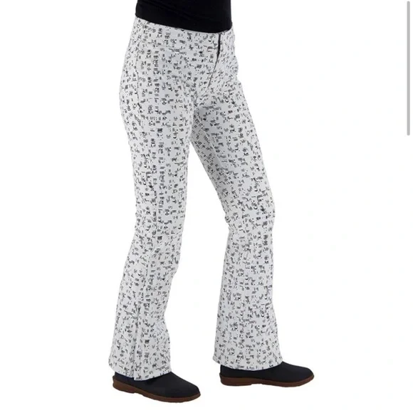 Obermeyer - White and black ski pant - Size 6 R